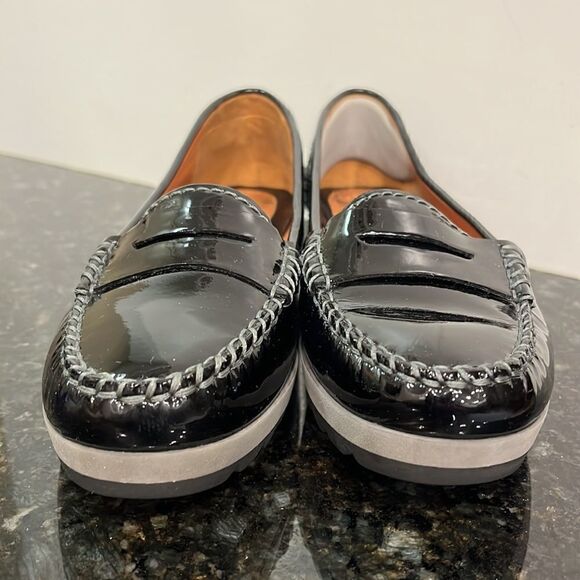 Geox Black Patent Leather Upper Moccasin. Size 37/6.5 - Picture 3 of 7